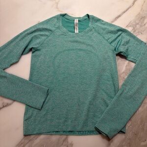 Teal Long Sleeve Athletic Top